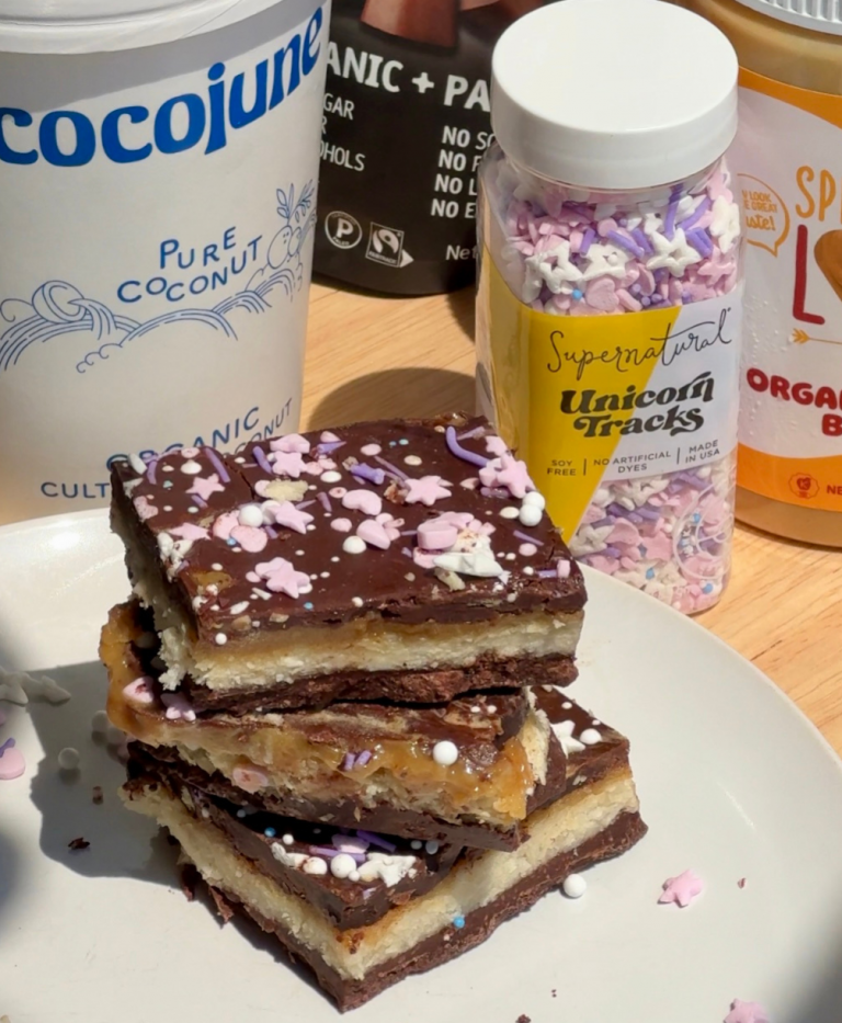 No Bake Chocolate Coconut Caramel Bliss Bars